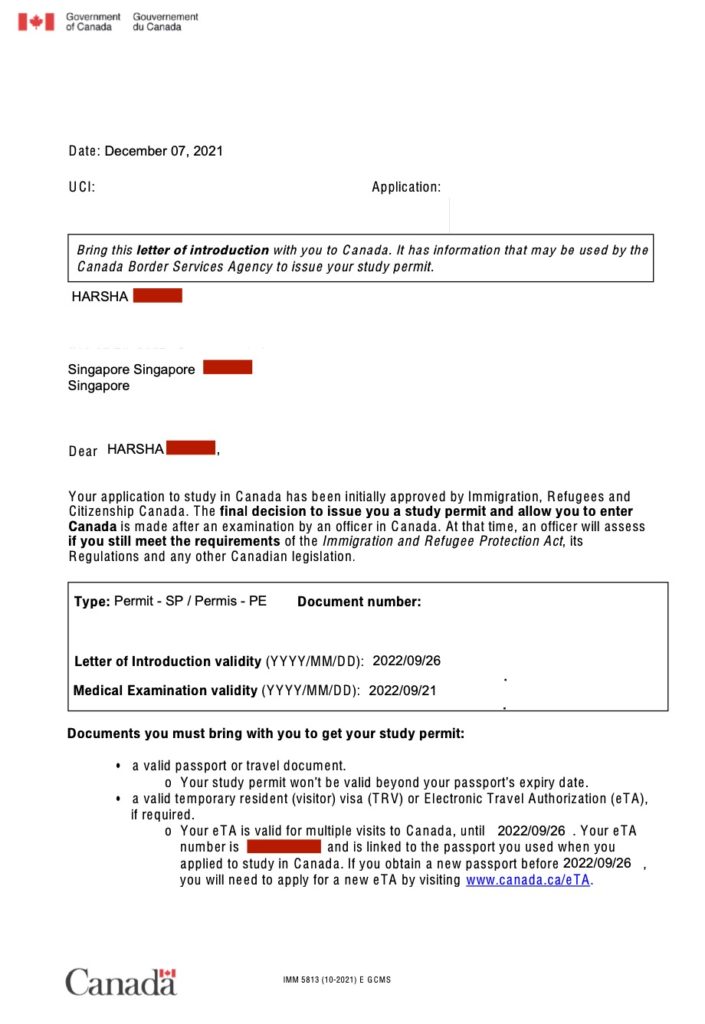 New Approval for Canada Study Permit [7th December 2021] – Global